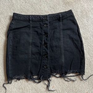Black Jean Skirt